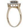 9ct Yellow Gold 0.07ct Diamond and Sapphire Cluster Ring