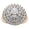 18ct Yellow Gold 1.60ct Brilliant Cut Diamond Cluster Ring