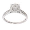 9ct White Gold 0.50ct Brilliant Cut Diamond Cluster Ring