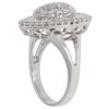 18ct White Gold 2.00ct Baguette and Brilliant Cut Cluster Ring
