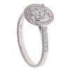 18ct White Gold 0.48ct Brilliant Cut Diamond Cluster Ring