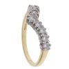 18ct Yellow Gold Brilliant Cut 0.50ct Diamond Wishbone Ring