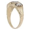 9ct Yellow Gold Iolite and Cubic Zirconia Three Stone Ring
