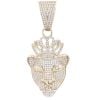 9ct Yellow Gold Cubic Zirconia Princess Lion Pendant