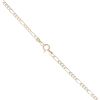 9ct Yellow and White Gold Diamond Cut Figaro Chain 20"