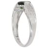 9ct White Gold 0.07ct Diamond and Diopside Ring