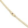 14ct Yellow Gold Monaco Curb Classic Plain Lock Chain 16"