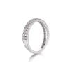 9ct White Gold 2 Row 0.50ct Diamond Ring