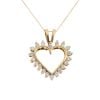 18ct Yellow Gold 0.50ct Diamond Heart Pendant And Chain 18"