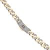 14ct Yellow Gold Monaco Classic Alternate Pave Lock Curb Chain 20"