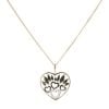 9ct Yellow Gold 0.14ct Diamond Hearts Pendant and Chain 18"