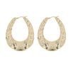 9ct Yellow Gold Scale Creole Earrings