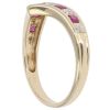 9ct Yellow Gold 0.05ct Diamond and Ruby Wishbone Ring