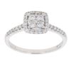 9ct White Gold 0.36ct Brilliant Cut Diamond Cluster Ring