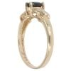 9ct Yellow Gold 0.05ct Diamond and Sapphire Solitaire Ring