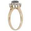 9ct Yellow Gold 0.10ct Diamond And Sapphire Cluster Ring