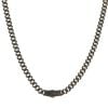 14ct Yellow Gold Monaco Classic Black Pave Lock Curb Chain 16"