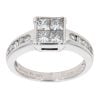 18ct White Gold 1ct Diamond Cluster Ring