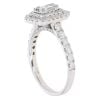 18ct White Gold 1.25ct Princess, Baguette And Brilliant Cut Diamond Cluster Ring