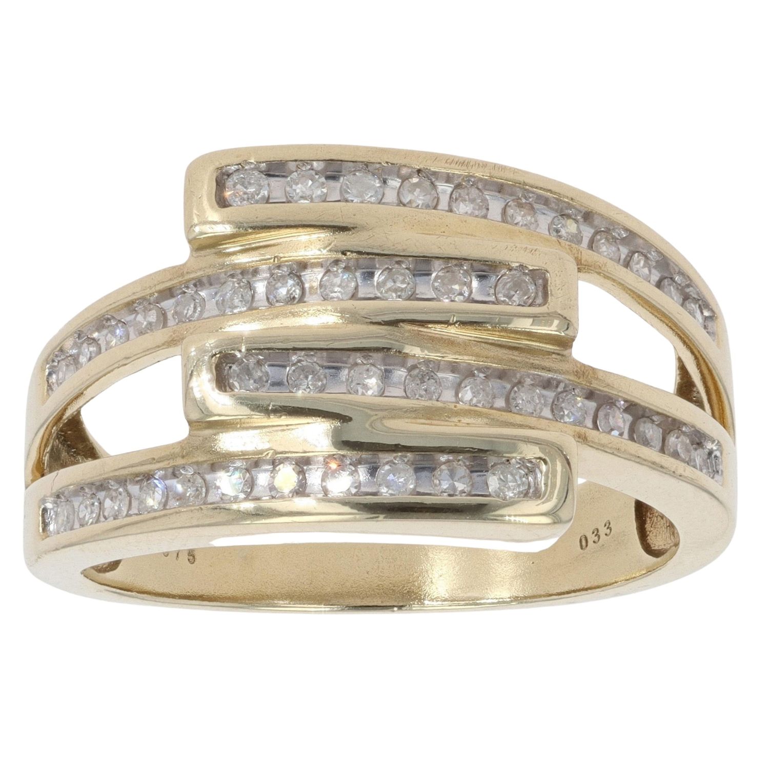 Diamond Solitaire Ring With 0.33ct Diamonds In 9K Yellow Gold - Studio - Foto 9