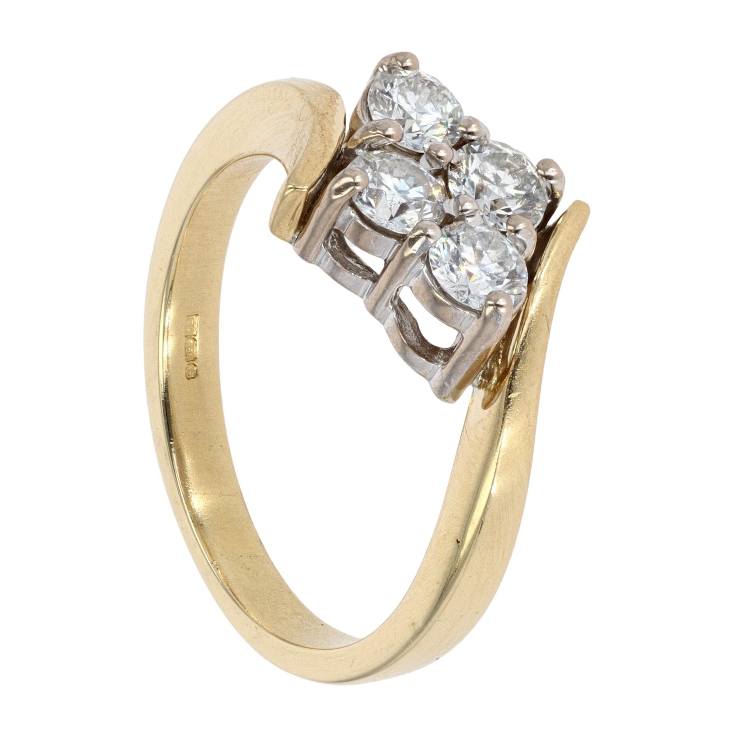 18ct Yellow Gold Diamond Cluster Ring Ramsdens Jewellery