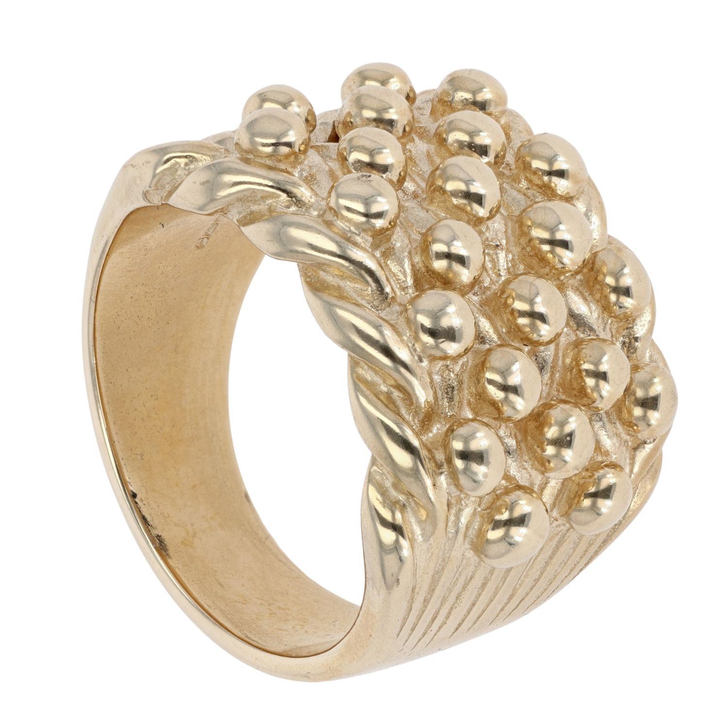 9ct Yellow Gold 5 Row Coil Ring