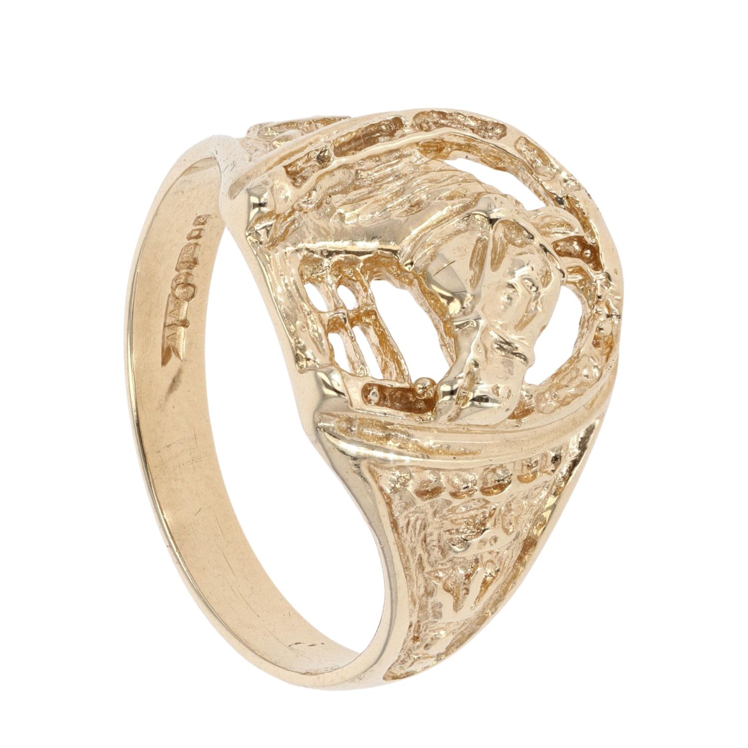 9ct Yellow Gold Horseshoe Ring Ramsdens Jewellery