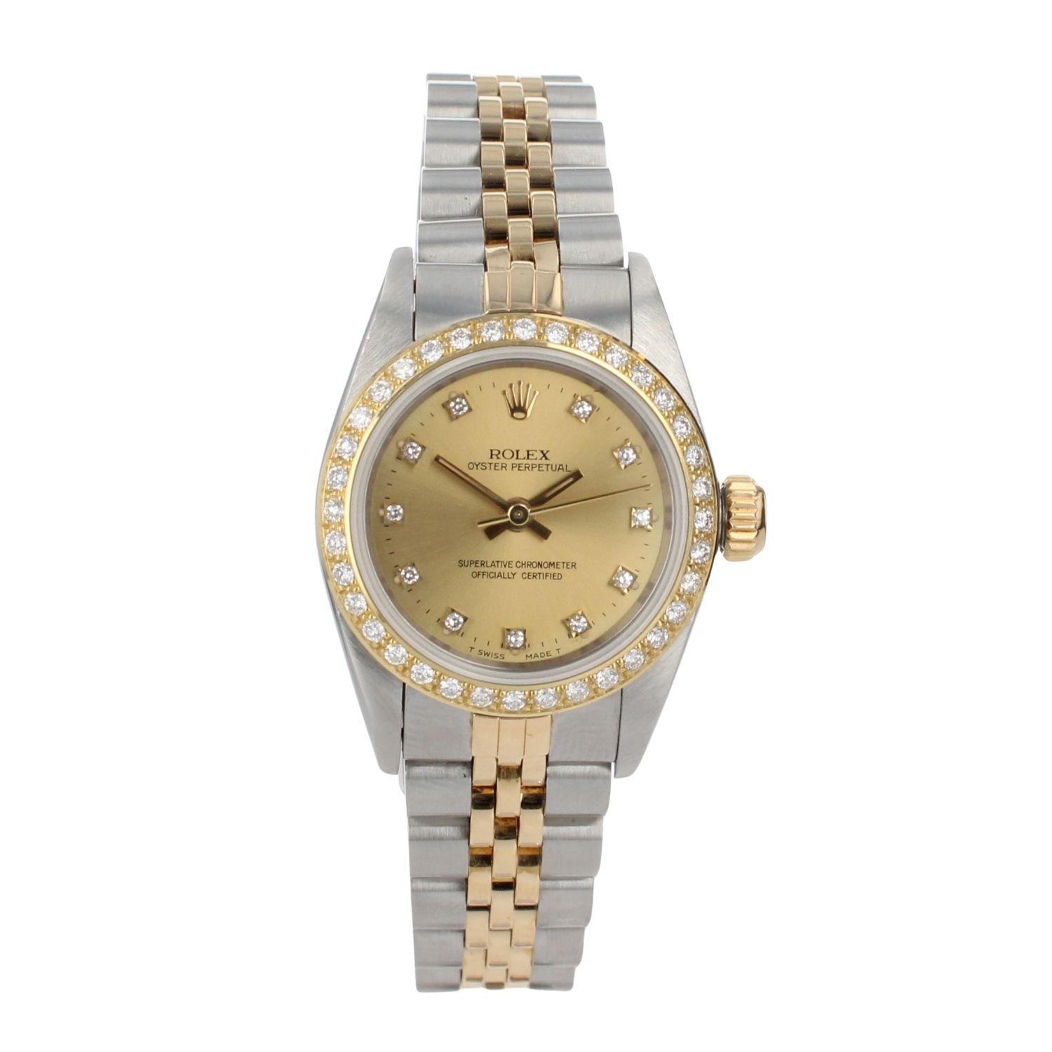 Rolex Custom Oyster Perpetual Pre Owned Watch Ref 67193 Ramsdens Jewellery
