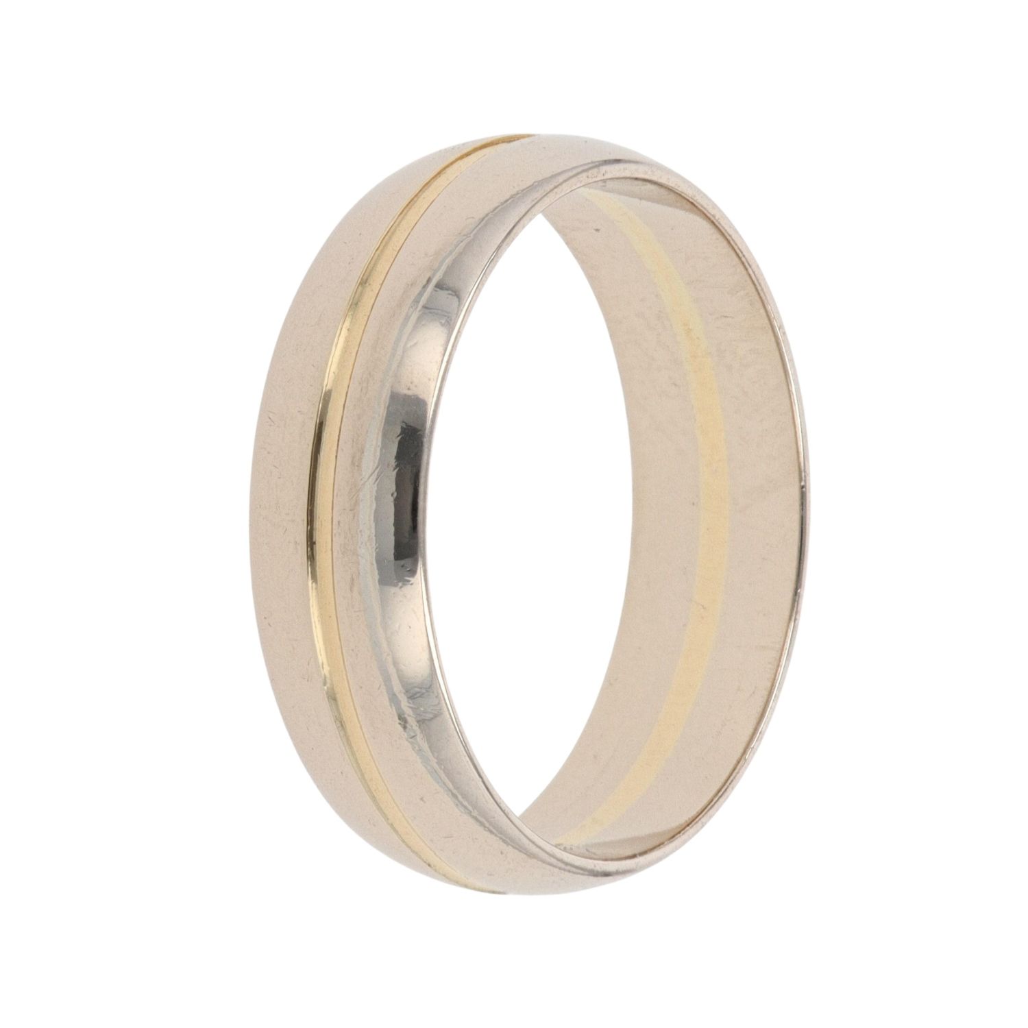 18ct Yellow Gold Line Patterned Wedding Band RAMS768366592036 ...