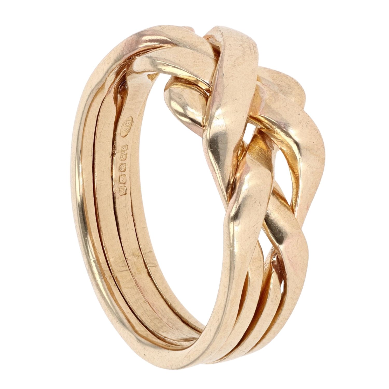 9ct Yellow Gold Four Piece Puzzle Ring Ramsdens Jewellery