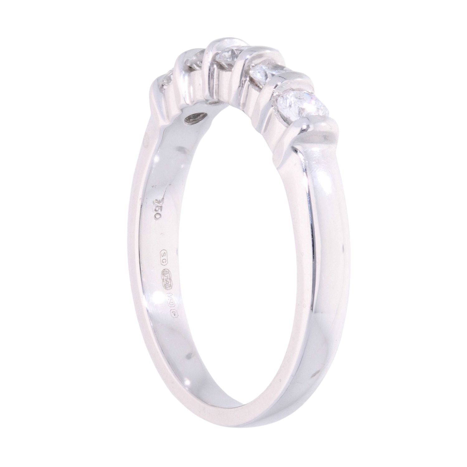 18ct White Gold 0.50ct Diamond Five Stone Ring | Ramsdens Jewellery