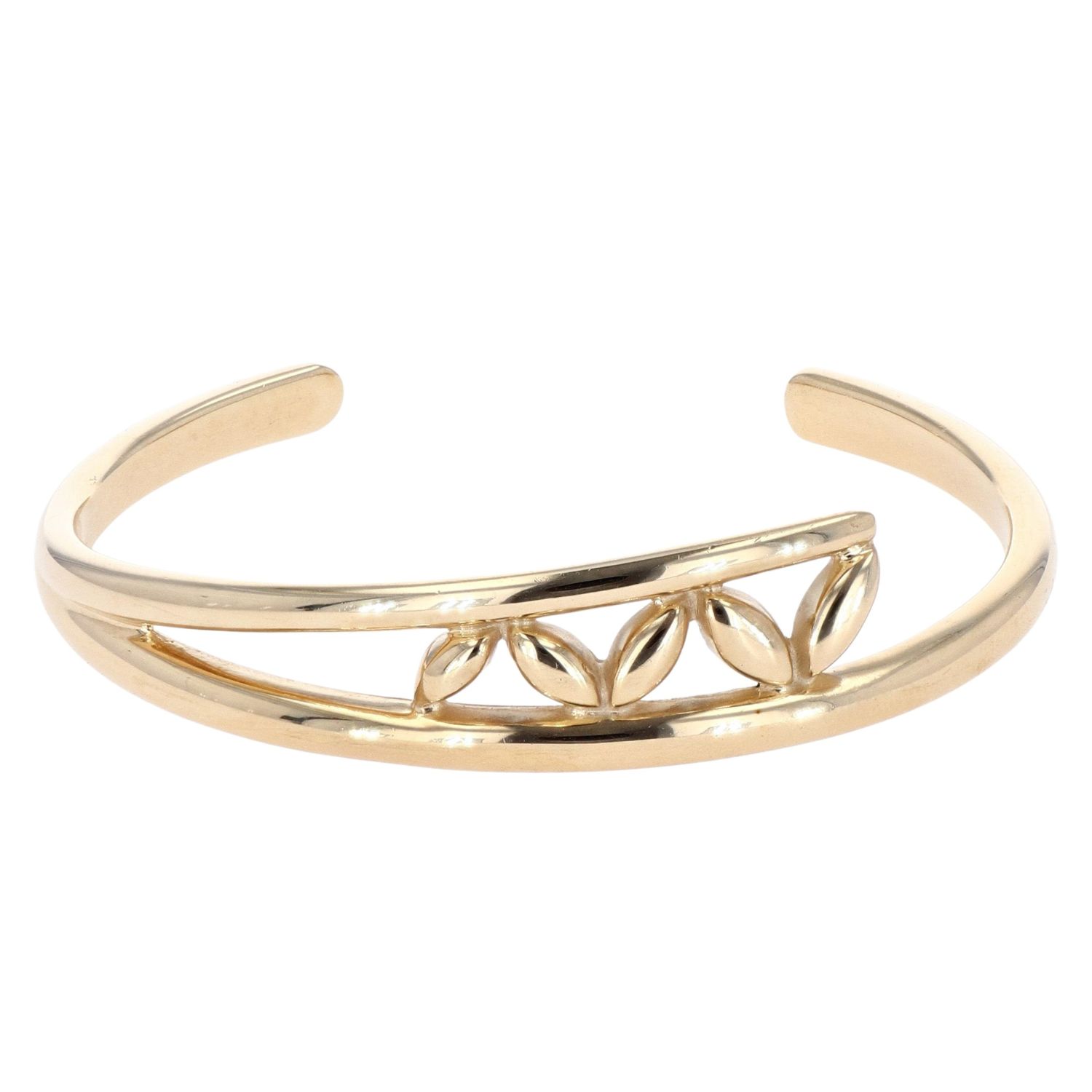 9ct Yellow Gold Fancy Torque Bangle RAMS961262715002 Ramsdens Jewellery