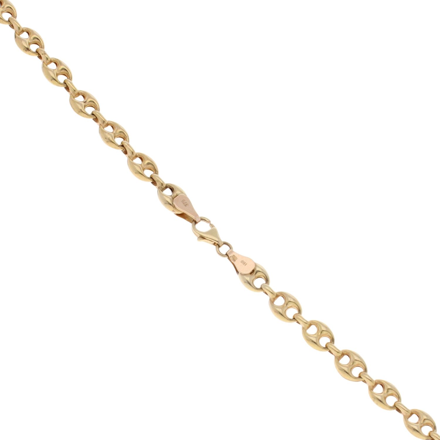 9ct Yellow Gold Button Chain 22