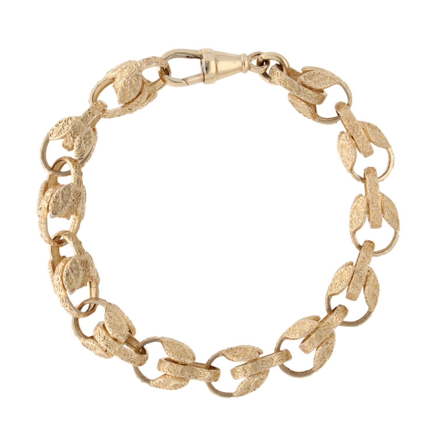 9ct Yellow Gold Tulip Bracelet 8.5" Ramsdens Jewellery
