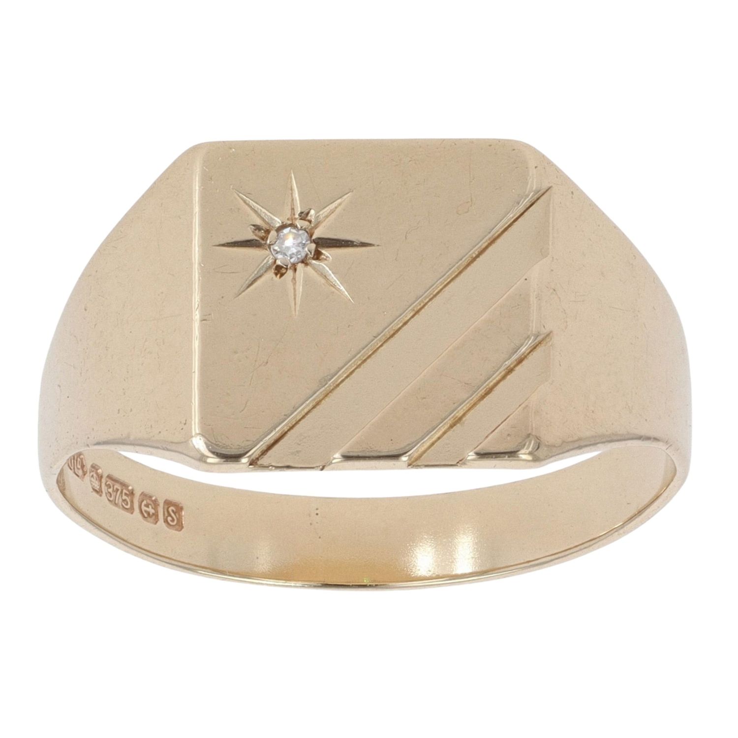 9ct Yellow Gold 0.15ct Diamond Ring main image 0