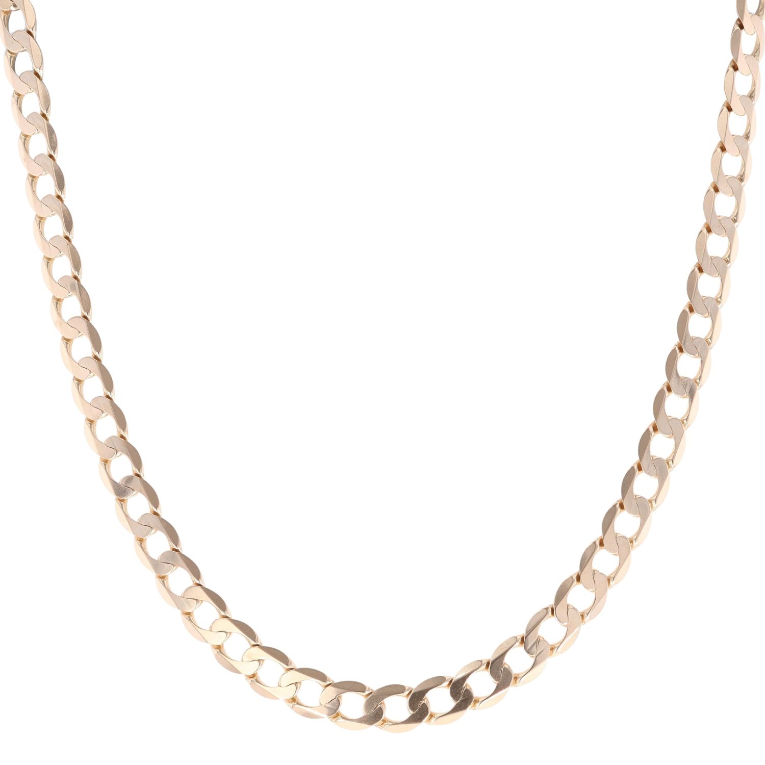 thumbnail interactive-video image 1 of Heavy 9ct Gold 24" 12mm Curb Link Chain - Big & Bold Men's Necklace 1 of 6