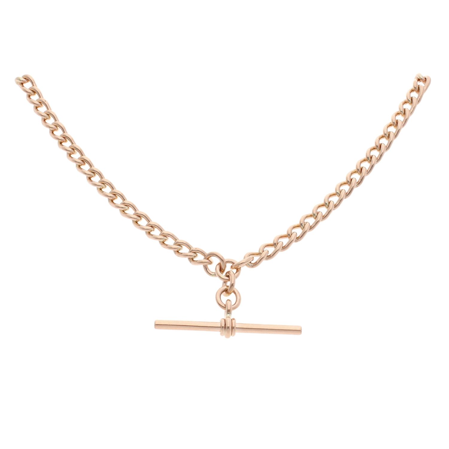 9ct Rose Gold Solid T-Bar & 18
