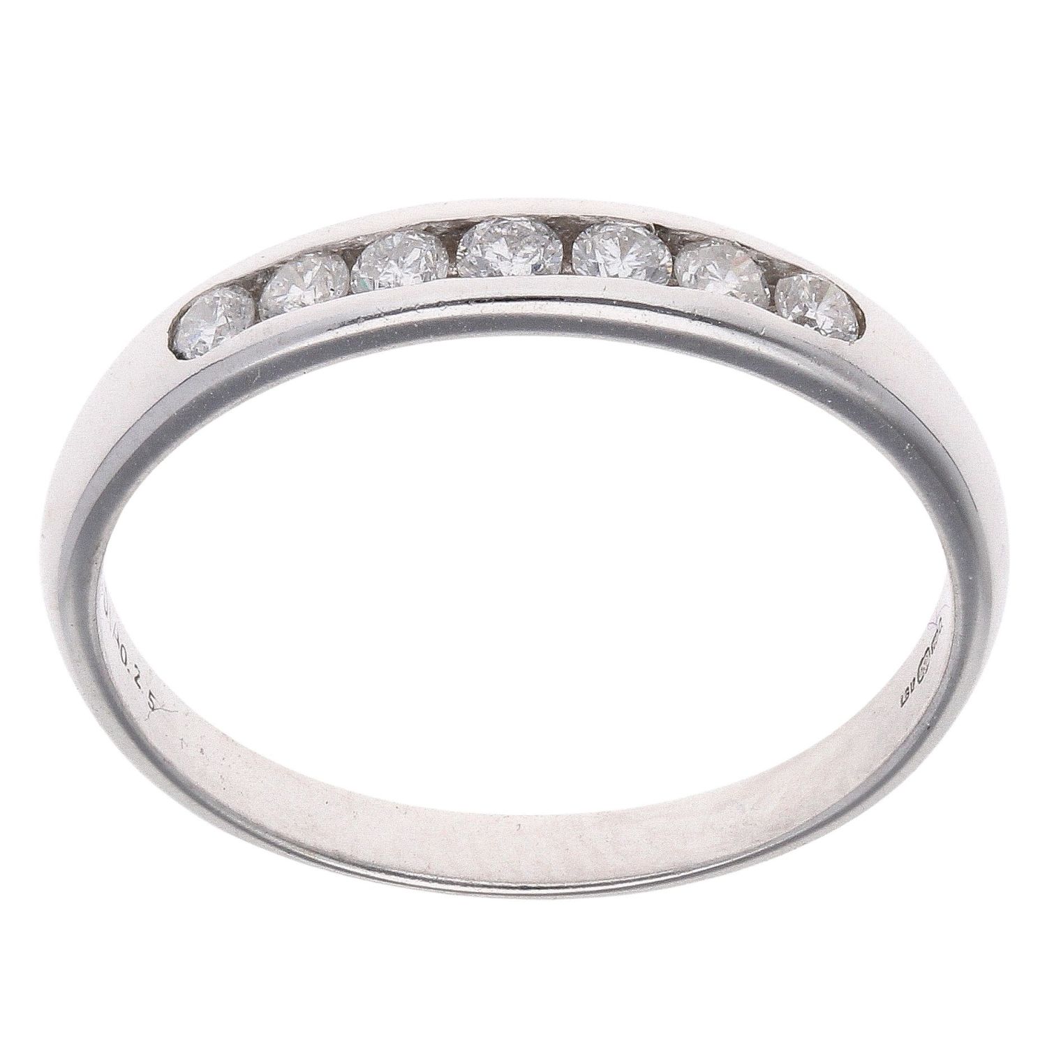 18ct White Gold 0.21ct Diamond Twisted Half Eternity Ring main image 1