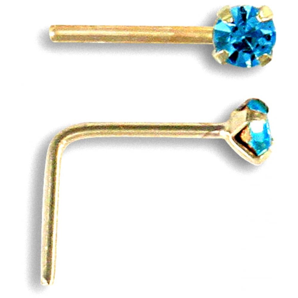 9ct Gold Cz Heart Nose Stud In White | (AU - Foto 8