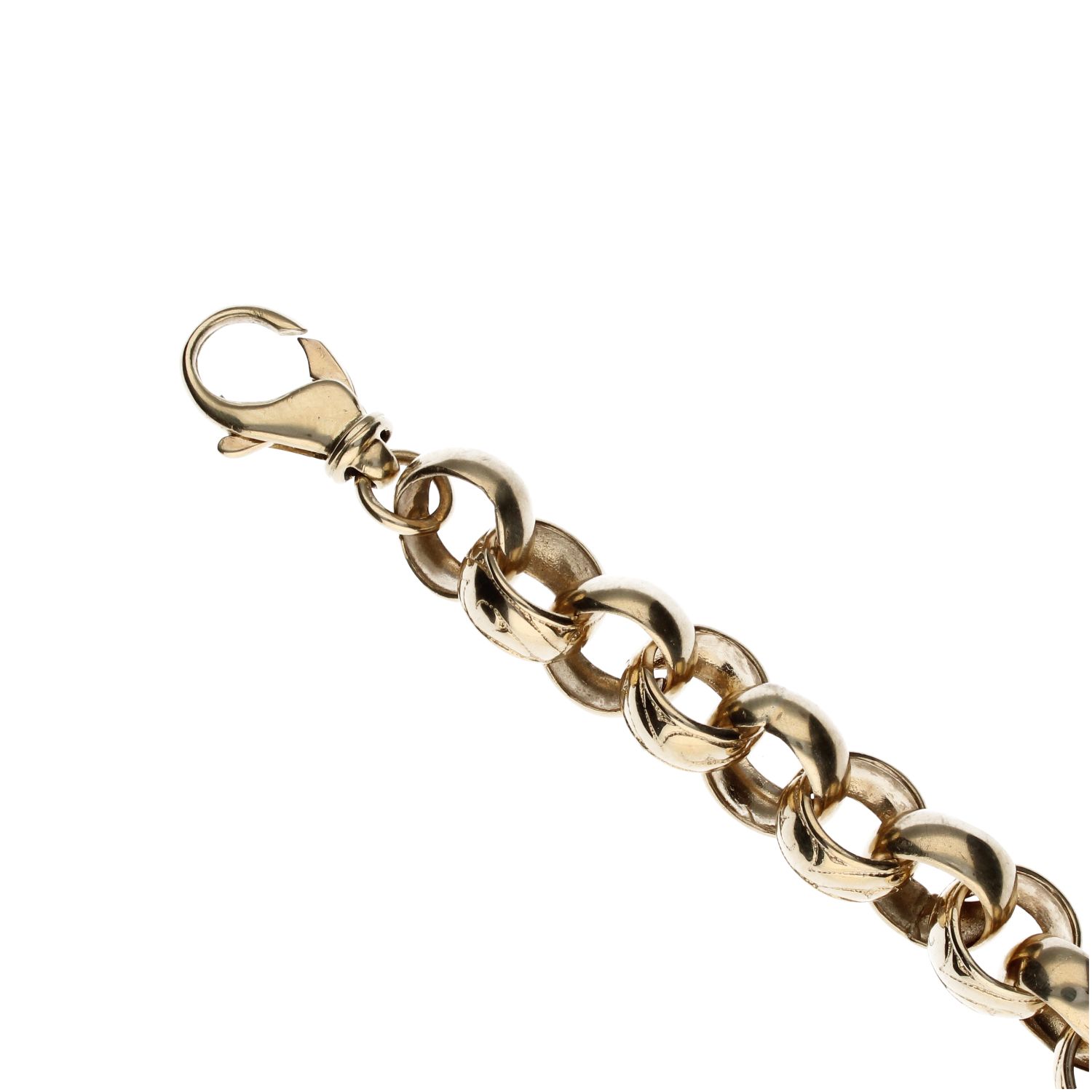 9ct Yellow Gold Belcher Bracelet 8" Ramsdens Jewellery