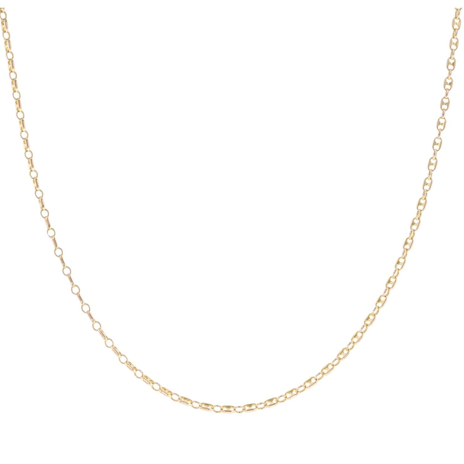14ct Yellow Gold Button Chain 20