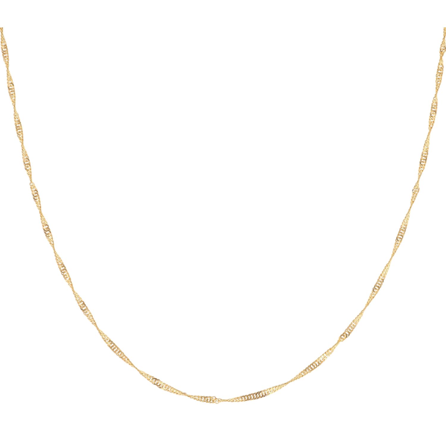 22ct Yellow Gold Disco Twist Chain 18