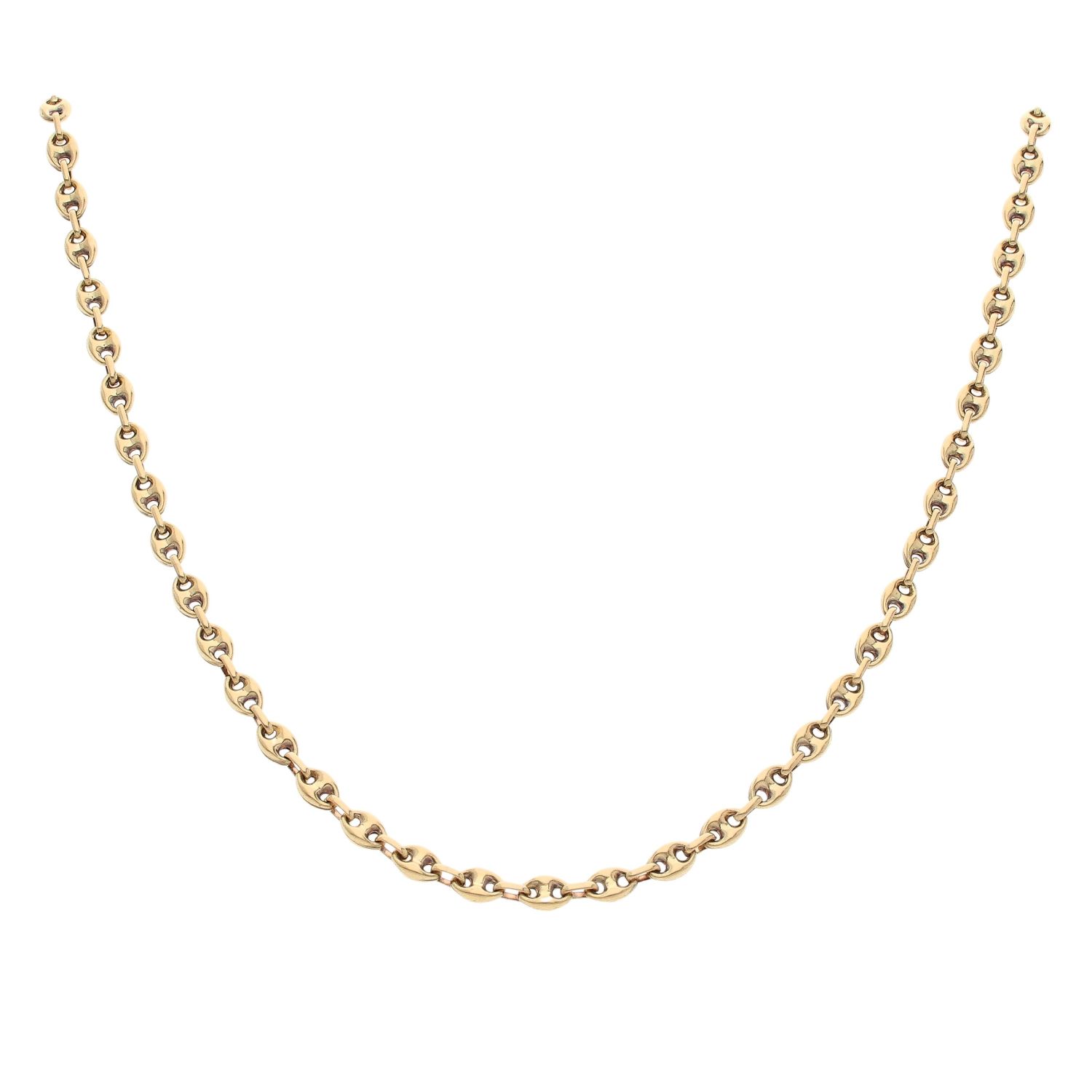 18ct Yellow Gold Button Chain 20
