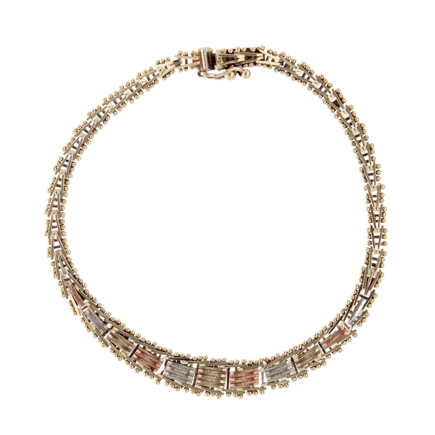 9ct Yellow and White Gold Fancy Bracelet