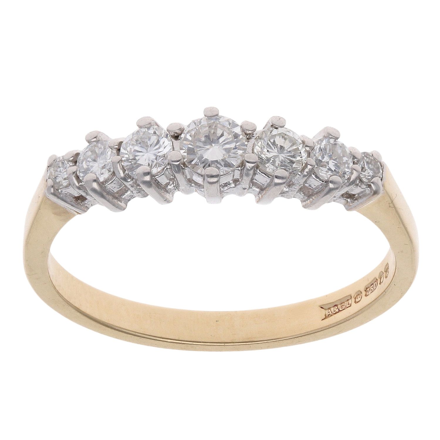 18ct Yellow Gold 0.50ct Brilliant Cut Diamond Eternity Ring ...