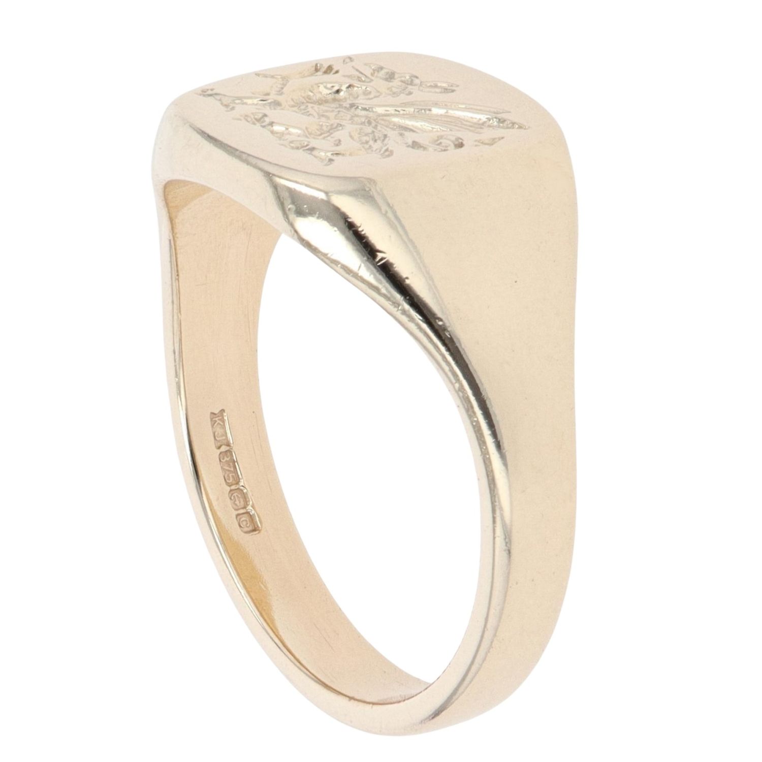 9ct Yellow Gold Welsh Dragon Signet Ring RAMS946350969007 | Ramsdens ...