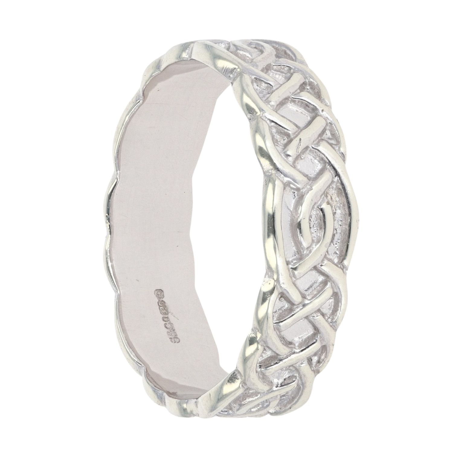 9ct White Gold Celtic Ring RAMS943293070004 Ramsdens Jewellery