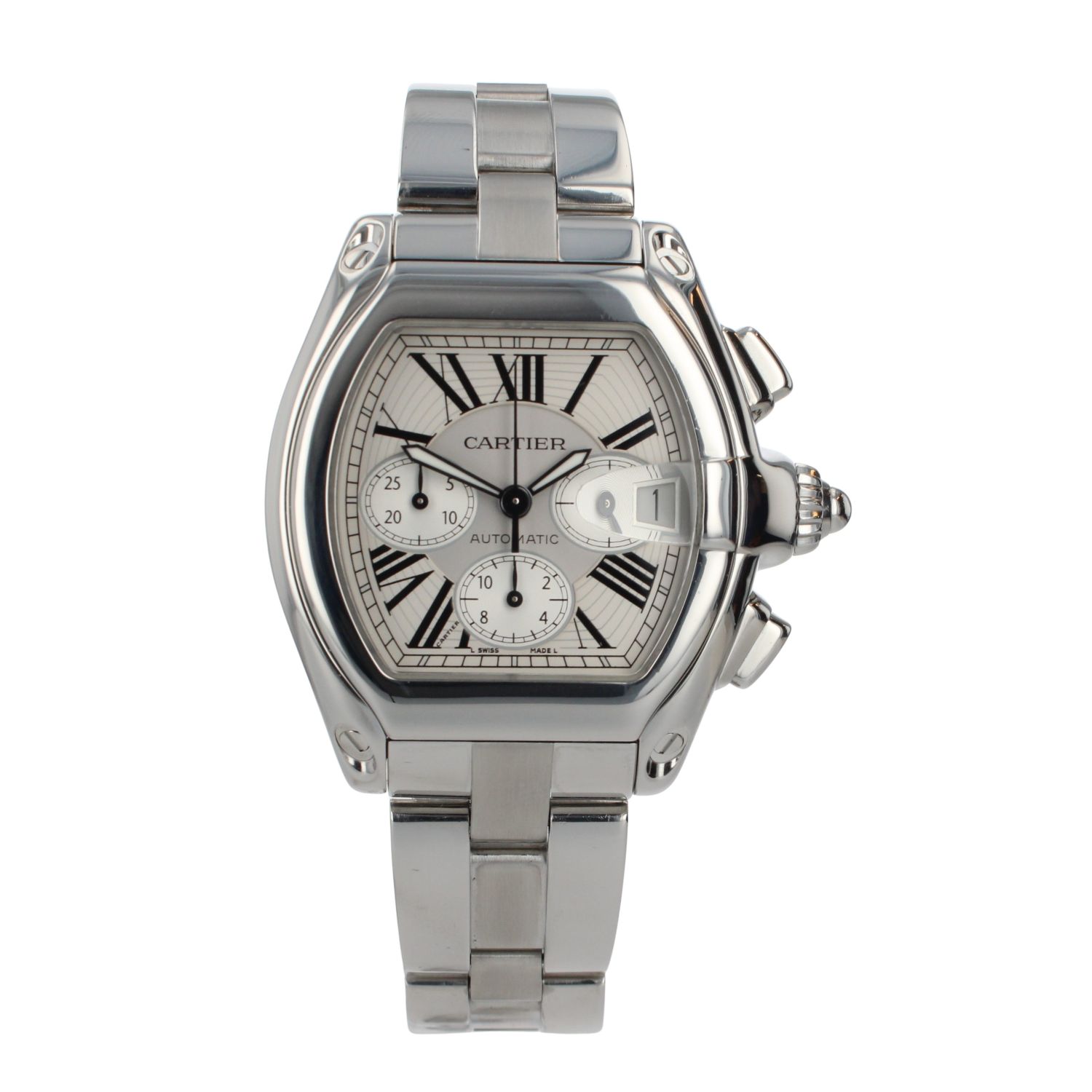 Watch Strap W62032x6 Cartier Roadster Stainless Steel W62032X6