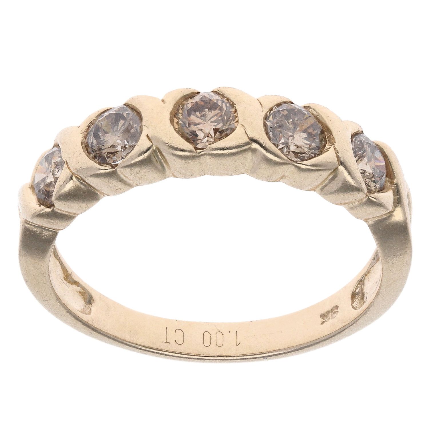9ct Yellow Gold 1.00ct Simulated Diamond Solitaire Engagement Ring – Sizes J To S, UK Hallmarked