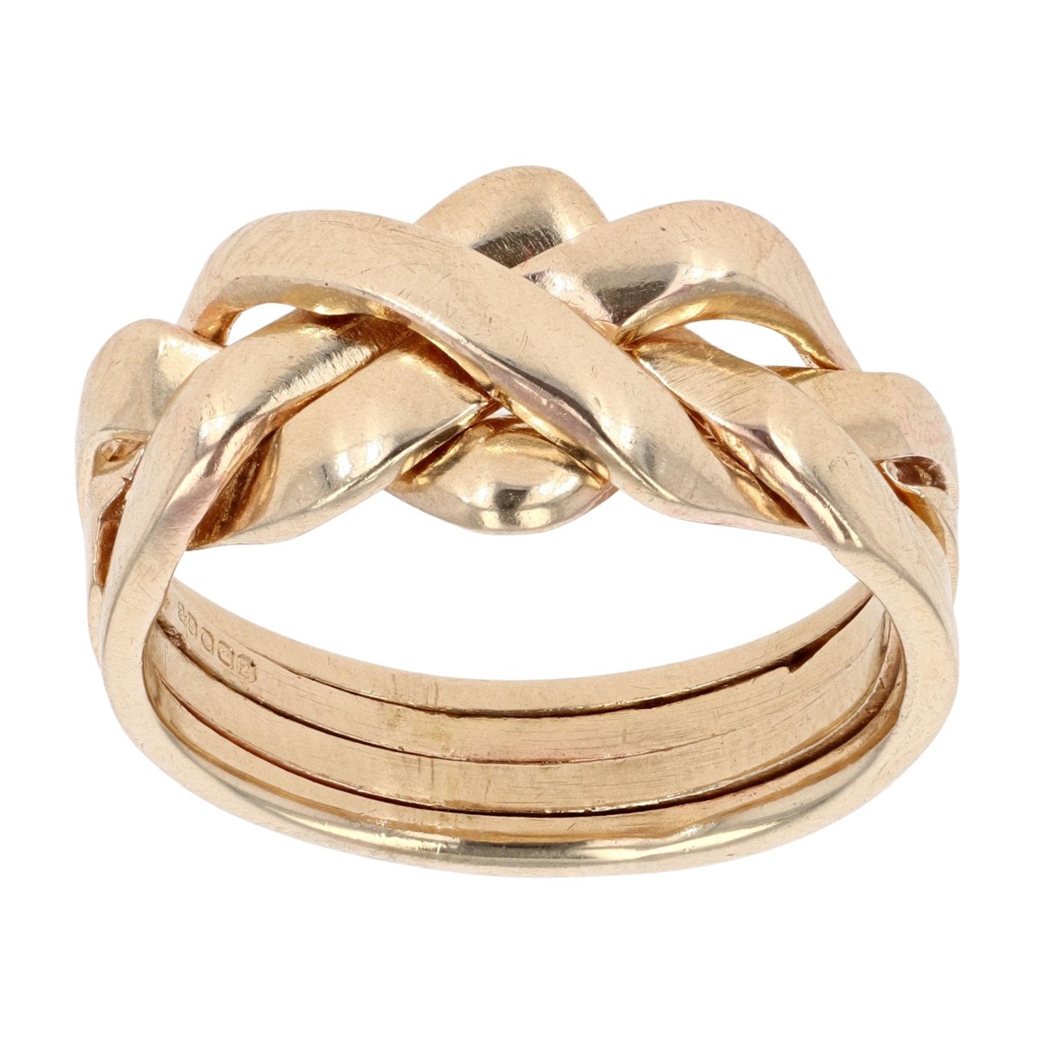9ct Yellow Gold Four Piece Puzzle Ring Ramsdens Jewellery